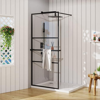 Goodyo 34" x 72" Shower Door Tempered Glass Shower Screen - Image 8