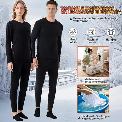 Heated Thermals Underwear Men Women: 42 Heating Zones Electric Thermal Long - Image 5