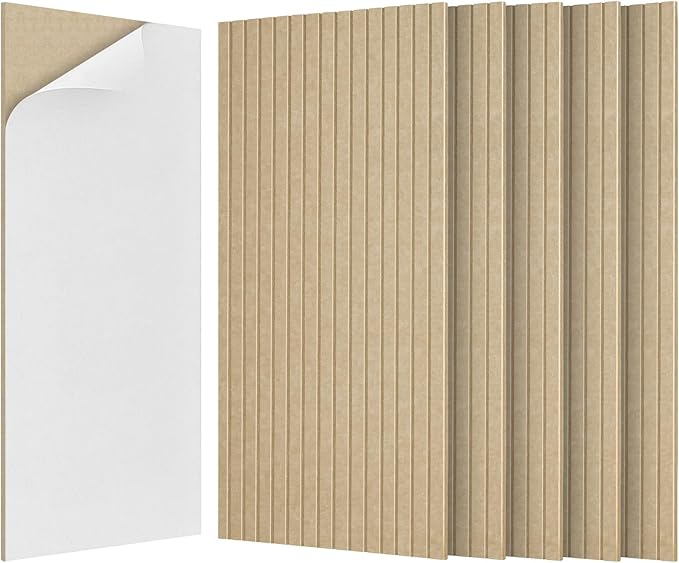 BUBOS 5 Pack Large Acoustic Panels, 47.2" X 23.6" Self-Adhesive Acoustical Wall by BUBOS