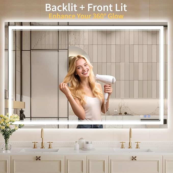 36"x55" LED Bathroom Mirror - Image 2