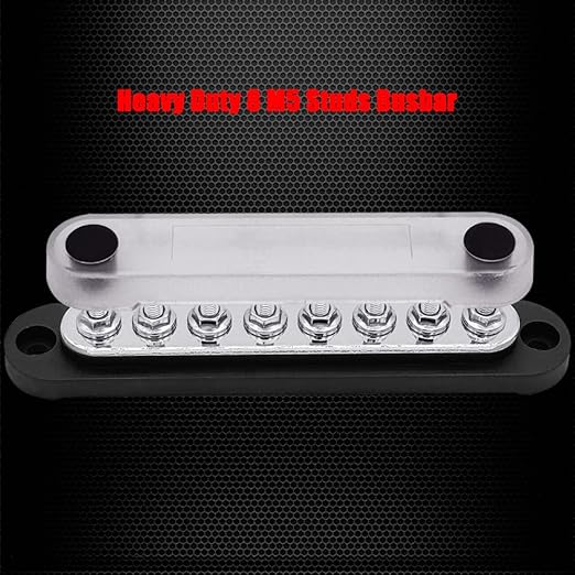 8 x M5 Studs Power Distribution Block Bus Bar 12V, Ampper 5.9" HD 120A Marine - Image 4