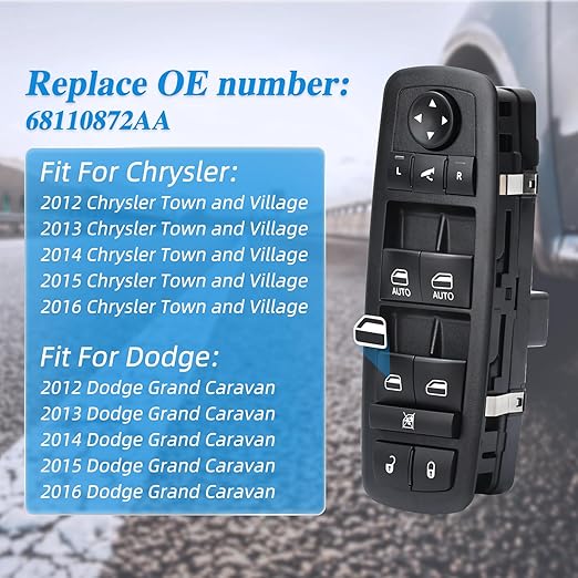 WUANGKI Power Master Window Switch Front Left Driver Side | 3+0 Pins | - Image 5