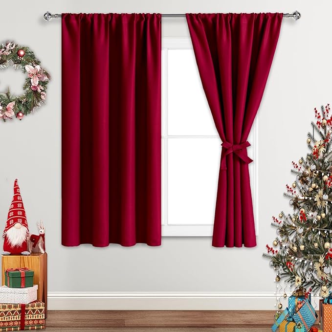 JIUZHEN Christmas Blackout Curtains by JIUZHEN