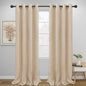 Easy-Going Blackout Curtains for Bedroom, Solid Thermal Insulated Grommet and by Easy-Going