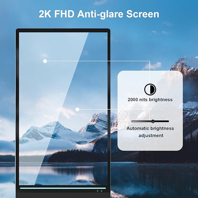 43 inch Rechargeable Portable Outdoor Digital Signage Displays, 2K FHD - Image 3