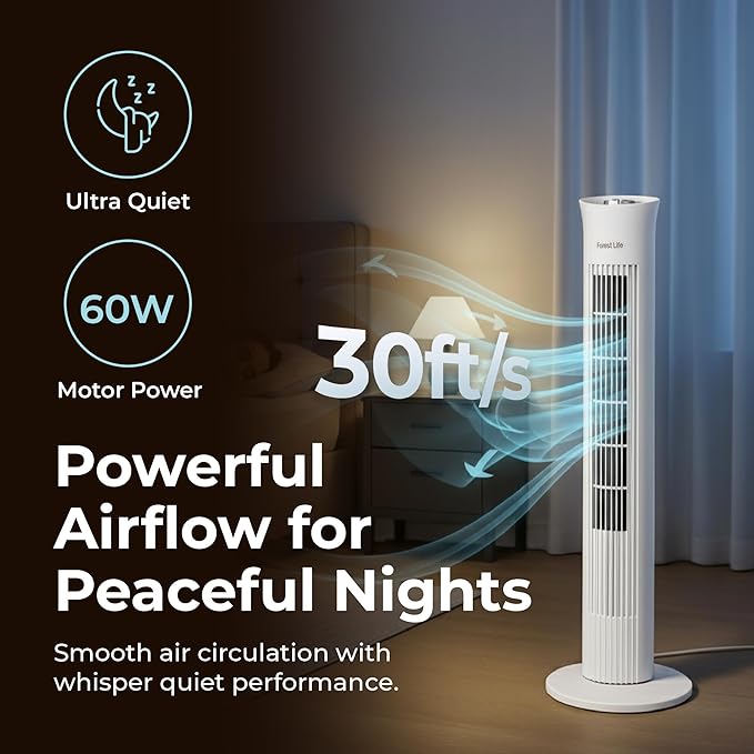 Forest Tower Fan for Bedroom - Image 3