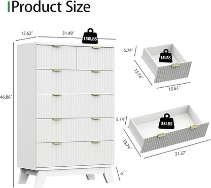Xixini Fluted Dresser for Bedroom - Image 2