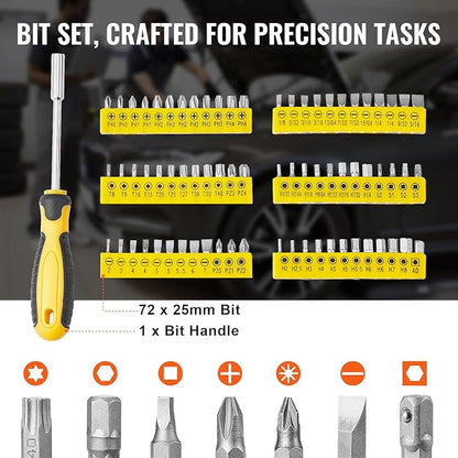 VEVOR Mechanics Tool Set 207 Pieces 1/4" 3/8" 1/2" Drive Sockets -SAE and - Image 5