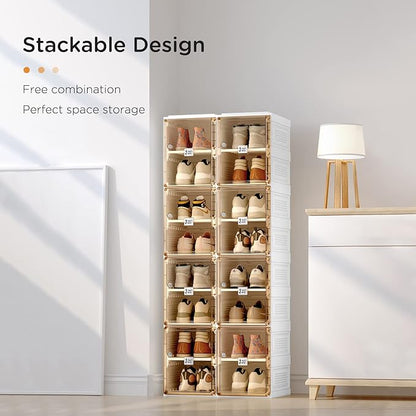ANTBOX Shoe Organizer Storage Box, Portable Folding Shoe Rack - Image 2