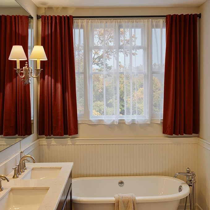 Lazzzy Velvet Blackout Curtains Thermal Insulated Room Window Drapes Super Soft - Image 7