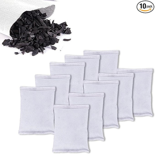 10 Pack Activated Charcoal Odor Absorbe Trash Can Deodorizer, Car Air Freshener by KaiCarnte