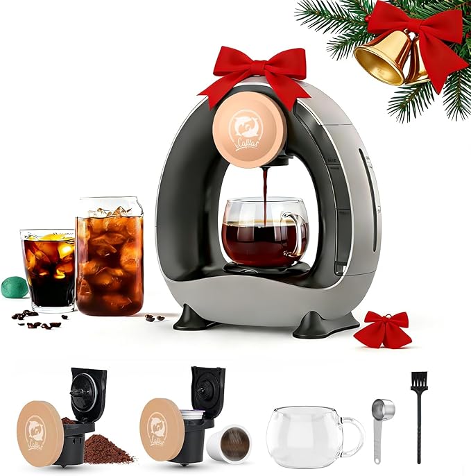 Single Serve Coffee Maker, Fast Brew in 2 minutes, Stylish＆Compact Design by iCafilas