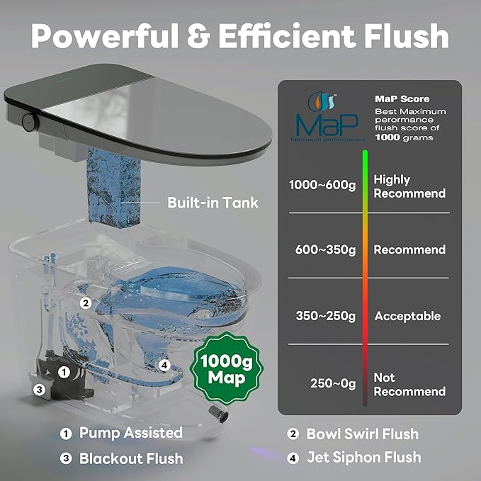 Casta Diva Smart Toilet with Bidet Built in, Auto Open/Close Lid, 1000g MaP - Image 2