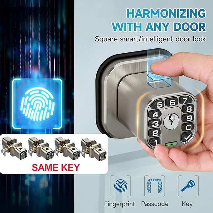 Fingerprint Door knob, Smart Biometric Door Lock - Image 2