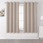 DUALIFE Light Brown Curtains for Kitchen Short Windows 45 Inches Long Solid by DUALIFE
