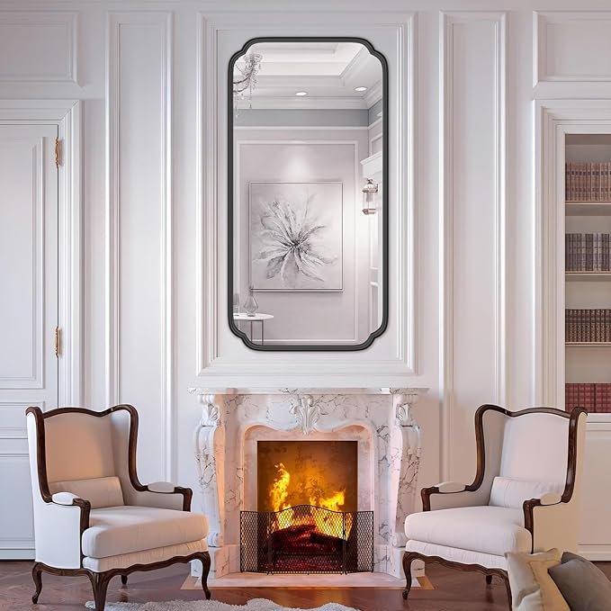 48 x 24 Inch Black Bathroom Vanity Mirror - Image 4