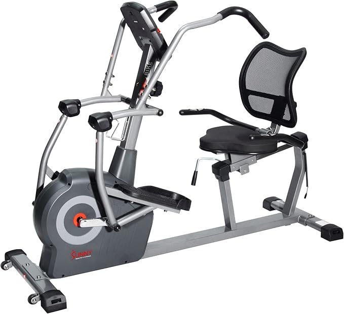 Sunny Health & Fitness Elite Recumbent Cross Trainer & Elliptical Machine - Image 7