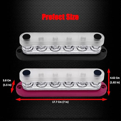 6 x M10 Studs Power Distribution Block Bus Bar 12V, Ampper 7" HD 300A Marine - Image 5