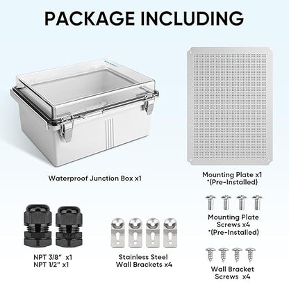 TICONN Waterproof Electrical Junction Box IP67 ABS Plastic Enclosure - Image 6