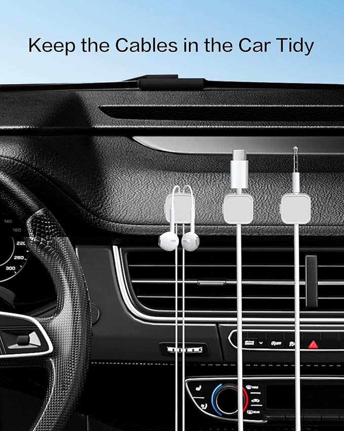 10 Pack Desk Cable Strong Adhesive Management Clips，Organize Phone Charging - Image 6