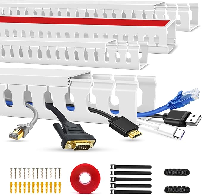 Cable Duct Management Raceway Kit, 62.8" Server Rack Cable Management, Cable by Aocii