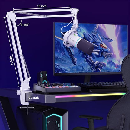 MAONO XLR/USB Dynamic Microphone Kit, RGB Podcast Mic - Image 9