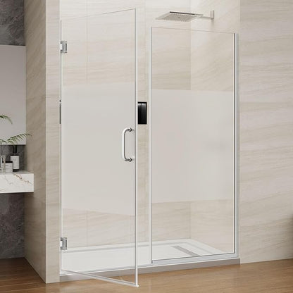Pivot Swing Shower Door, Adjustable Width 58.9-60" W x 74" H Semi-Frameless - Image 2
