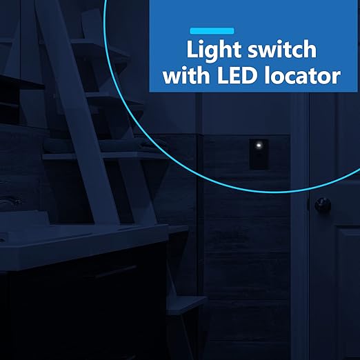 LIDER Minimalist Design Matte Finish Lighted Decorator Switch, Frameless Paddle - Image 5