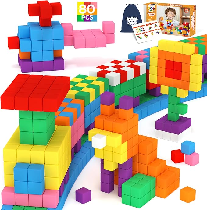 80PCS Magnetic Blocks, Magnetic Building Blocks by TOYLife
