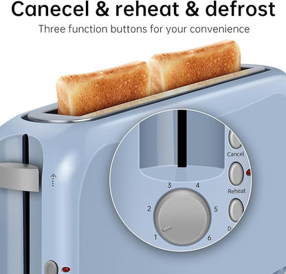 SEEDEEM 2 Slice Slim Toaster, Single 10" Long Slot Toaster Fits Bagels & - Image 6