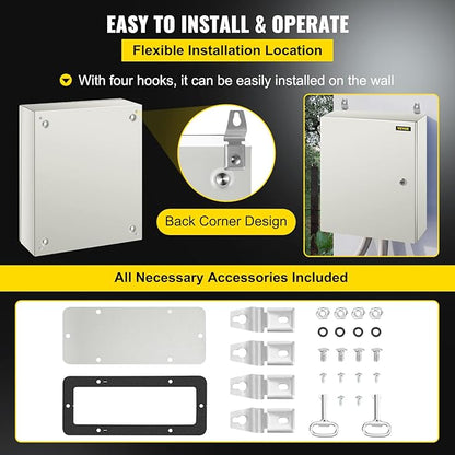 VEVOR NEMA Steel Enclosure, IP66 Waterproof & Dustproof, Outdoor/Indoor - Image 6