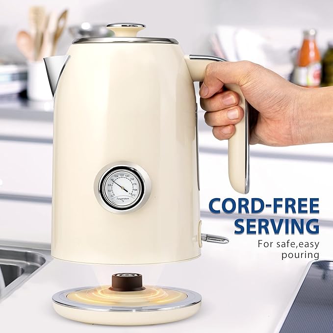 PUKOMC Electric Kettle, 1.7L Stainless Steel Tea Kettle - Image 3