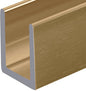 Brixwell SDCD38SB-CCP18 Satin Brass 3/8" Fixed Panel Shower Door Deep U-Channel by Brixwell
