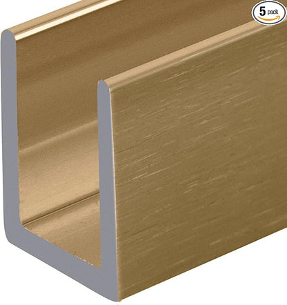 Brixwell SDCD38SB-CCP24-XCP5 Satin Brass 3/8" Fixed Panel Shower Door Deep by Brixwell