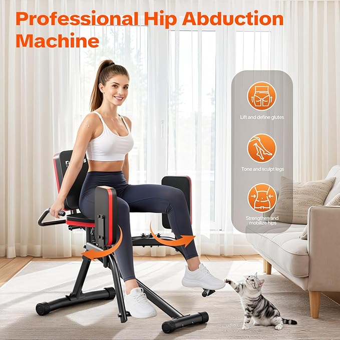 Hip Abductor Machine for Women/Men, Compact Glute Machine & Leg Exercise - Image 2