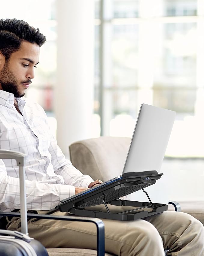 AICHESON Laptop Cooling Pad for 12-15.6 Inch, 6 Cooler Fans - Image 9