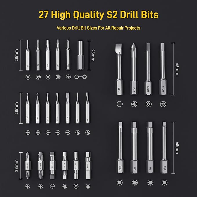 MrToNo Electric Screwdriver, Cordless Screwdriver Set, Power Screwdriver Set - Image 7