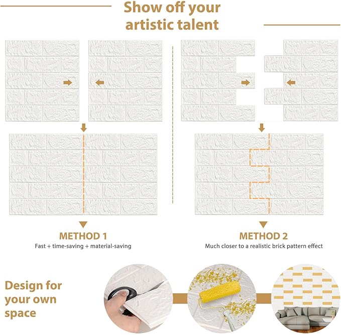 JOLOV 20 PCS 3D Wall Panels Peel and Stick - Image 2