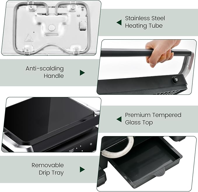 ARLIME Panini Grill Press Sandwich Maker, 180 Degrees w/5 Auto Cooking Modes & - Image 7