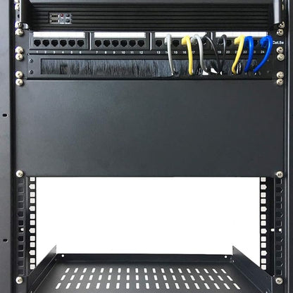 Jingchengmei 2 Pack-1U Brush Panel 19-inch Rack Mount Disassembled Cable - Image 2