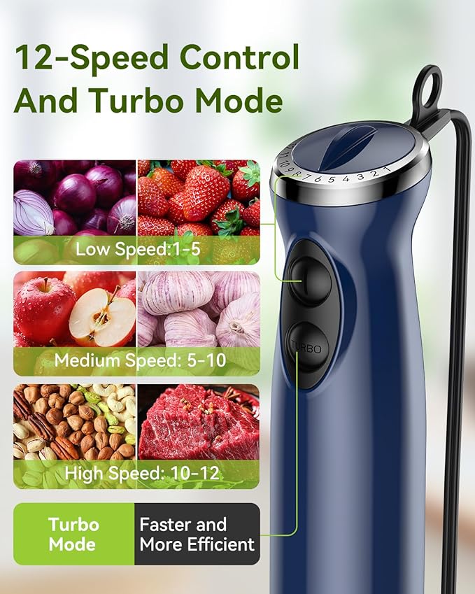 Immersion Blender Handheld 5 in 1 Hand Blender, 1000W Hand Mixer Stick - Image 4