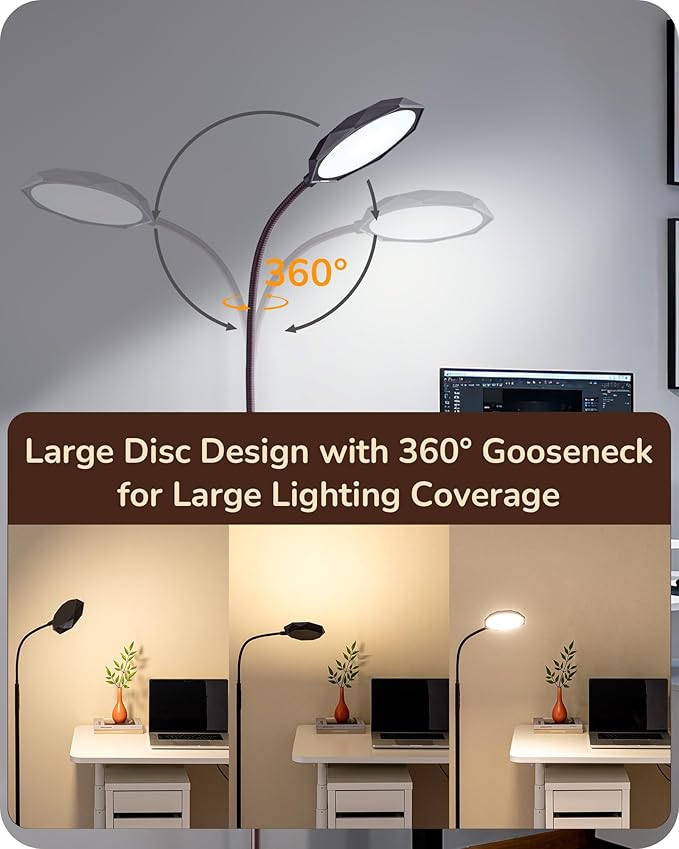 EDISHINE Modern LED Floor Lamp, 1300LM Bright Floor Lamps - Image 3