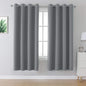 DUALIFE Grey Blackout Curtains for Bedroom 72 inches Long 2 Panels Grommet by DUALIFE