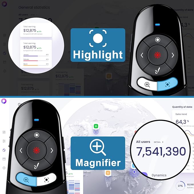 2IN1 Laser Pointer Digital Presentation Clicker on TV Screen w USB Flash Drive - Image 4