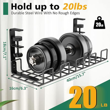 REFLYING Under Desk Cable Management Tray, L 15.7'' W 6.3'' No Drill Steel Desk - Image 4
