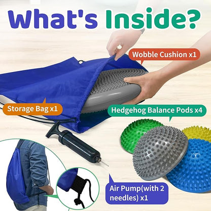Wobble Cushion Set for Sensory Kids and Balance Training - Image 5