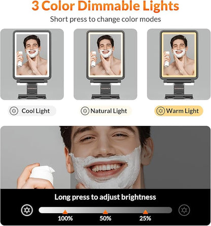 EASEHOLD Shower Mirror Fogless for Shaving, Heated LED Mirror - Image 3