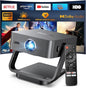 FUDONI Smart Projector with WiFi 6 and Bluetooth, 1080P Full HD Projector by FUDONI