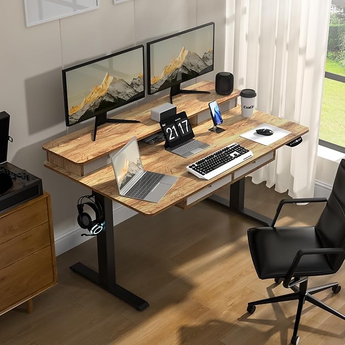 63 * 30 Inches Electric Standing Desk Adjustable Height - Image 2