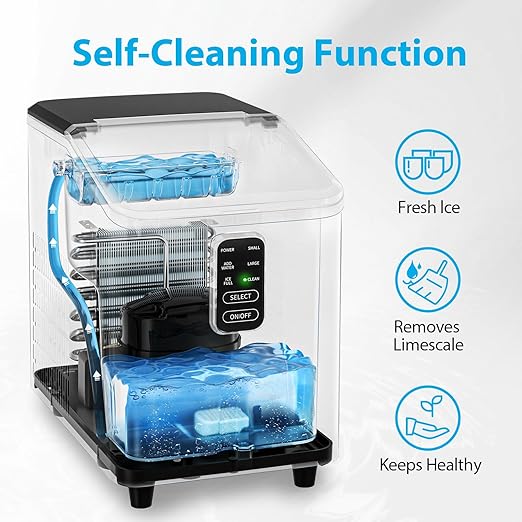 Aeitto Ice Maker Countertop 26lbs/24H, Ice Machine 8 Ice Cubes Ready in 6 Mins - Image 5